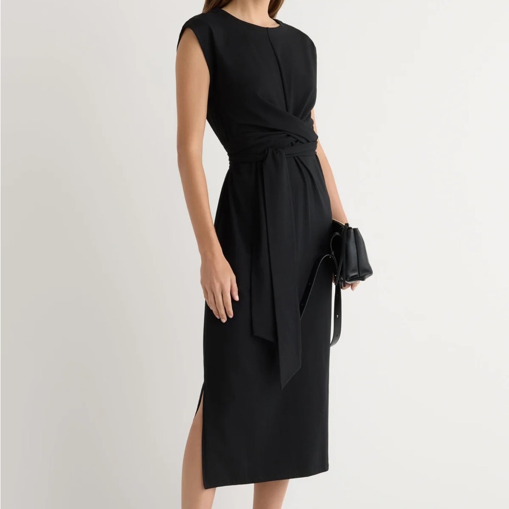 Modern Citizen - Fei Tie-Front Organic Cotton Dress - Black